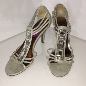 Gems high heel sandal silver size 8.5
